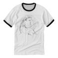 Racoon Guitarist Moon Meme | Cotton Unisex Ringer T-Shirt