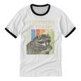 Retro Raccoon Camping T-Shirt | Unisex Cotton Ringer