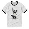 Retro Raccoon T-Shirt - Music Vibe Unisex Cotton Ringer Tee