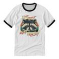 Retro Trash Panda Raccoon T-Shirt - Unisex Ringer Party Tee