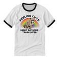 Unisex Raccoon Pocket Ringer T-Shirt | Cute Animal Design