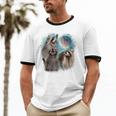 3 Raccoon Moon | Unisex Cotton Ringer T-Shirt for All Ages