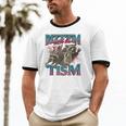 Autism Awareness Raccoon Unisex Cotton Ringer T-Shirt - Fun & Relatable