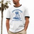 Cowboy Raccoon Meme Unisex Ringer T-Shirt – Funny Cotton Tee for Fans