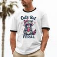 Cute Raccoon Ringer T-Shirt for Girls - Funny Summer Style