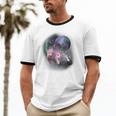 Ferret Moon Themed Unisex Ringer T-Shirt | Cotton Comfort