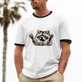 Funny Raccoon Unisex Ringer T-Shirt | Eco Humor Gift