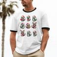 Raccoon Lover Christmas Ringer T-Shirt - Unisex Cotton Pajama Top