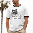 Raccoon & Moon Unisex Ringer T-Shirt | Animal Trash Panda Design