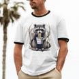 Raccoon Noodle Cup Unisex Cotton Ringer T-Shirt - Fun & Unique
