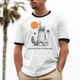 Retro 90s Sunset Raccoon T-Shirt | Unisex Cotton Ringer | Fun Gift