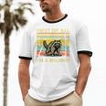 Retro Angry Raccoon Unisex Ringer T-Shirt - Fun Animal Design
