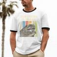 Retro Raccoon Camping T-Shirt | Unisex Cotton Ringer