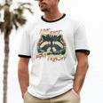 Retro Trash Panda Raccoon T-Shirt - Unisex Ringer Party Tee