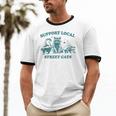 Support Local Wildlife Raccoon Opossum Skunk Unisex Cotton Ringer Tee
