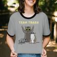 Team Trash Unisex Ringer T-Shirt - Opossum Raccoon Rat Animal Design