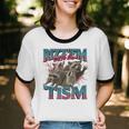 Autism Awareness Raccoon Unisex Cotton Ringer T-Shirt - Fun & Relatable