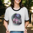 Ferret Moon Themed Unisex Ringer T-Shirt | Cotton Comfort