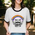 Raccoon Be Gay Do Crime LGBTQ Pride Unisex Cotton Ringer Tee