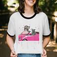 Raccoon Cotton Ringer T-Shirt | Unisex Introvert Gift | Fun Design