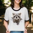 Raccoon Lover Ringer T-Shirt – Unisex Cotton for Dad & Mom