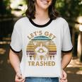 Raccoon Lovers Unisex Cotton Ringer T-Shirt - Playful Animal Theme