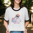 Raccoonicorn Unisex Ringer T-Shirt - Quirky Raccoon Unicorn Design