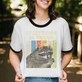 Retro Raccoon Camping T-Shirt | Unisex Cotton Ringer