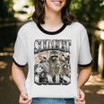 Retro Raccoon Feral Summer Unisex Ringer T-Shirt | Cotton Casual Tee