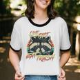 Retro Trash Panda Raccoon T-Shirt - Unisex Ringer Party Tee