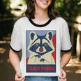 Trash Panda Raccoon Lover Poster Animal Unisex Cotton Ringer T-Shirt
