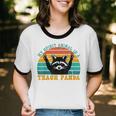 Trash Panda Spirit Animal Raccoon - Unisex Cotton Ringer T-Shirt