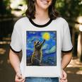Van Gogh Raccoon Lover Unisex Cotton T-Shirt - Starry Night Art