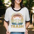 Vintage Raccoon Lovers Unisex Cotton Ringer T-Shirt | Nostalgic Appeal