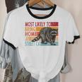 Adopt a Street Cat Unisex Ringer T-Shirt - Funny Raccoon Lovers Gift