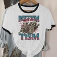 Autism Awareness Raccoon Unisex Cotton Ringer T-Shirt - Fun & Relatable