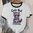 Cute Raccoon Ringer T-Shirt for Girls - Funny Summer Style