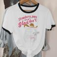 Raccoon Fun Strawberry Jam Unisex Cotton Ringer T-Shirt