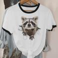 Raccoon Lover Ringer T-Shirt – Unisex Cotton for Dad & Mom