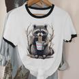 Raccoon Noodle Cup Unisex Cotton Ringer T-Shirt - Fun & Unique