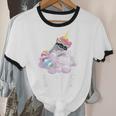 Raccoonicorn Unisex Ringer T-Shirt - Quirky Raccoon Unicorn Design