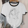 Racoon Guitarist Moon Meme | Cotton Unisex Ringer T-Shirt