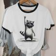 Retro Raccoon T-Shirt - Music Vibe Unisex Cotton Ringer Tee