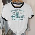 Support Local Wildlife Raccoon Opossum Skunk Unisex Cotton Ringer Tee
