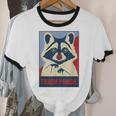 Trash Panda Raccoon Lover Poster Animal Unisex Cotton Ringer T-Shirt