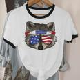 USA Patriotic Trash Panda Raccoon T-Shirt | Unisex July 4th Cotton Ringer