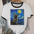 Van Gogh Raccoon Lover Unisex Cotton T-Shirt - Starry Night Art