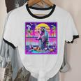 Vaporwave Raccoon Cotton Ringer T-Shirt - Retro Unisex Style