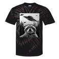 Alien UFO Raccoon Tie-Dye Unisex T-Shirt - Cosmic Adventure Appeal Black Tie-Dye