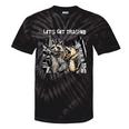 Let's Get Trashed Tie-Dye T-Shirt | Raccoon & Opossum Beer Party Black Tie-Dye